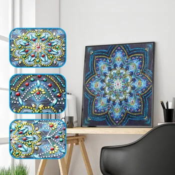 

New 4pcs 5D DIY Diamond Painting Painted Embroidery Cross stitch Embroidery Crafts Decoration Paintings for Home Wall Decoration