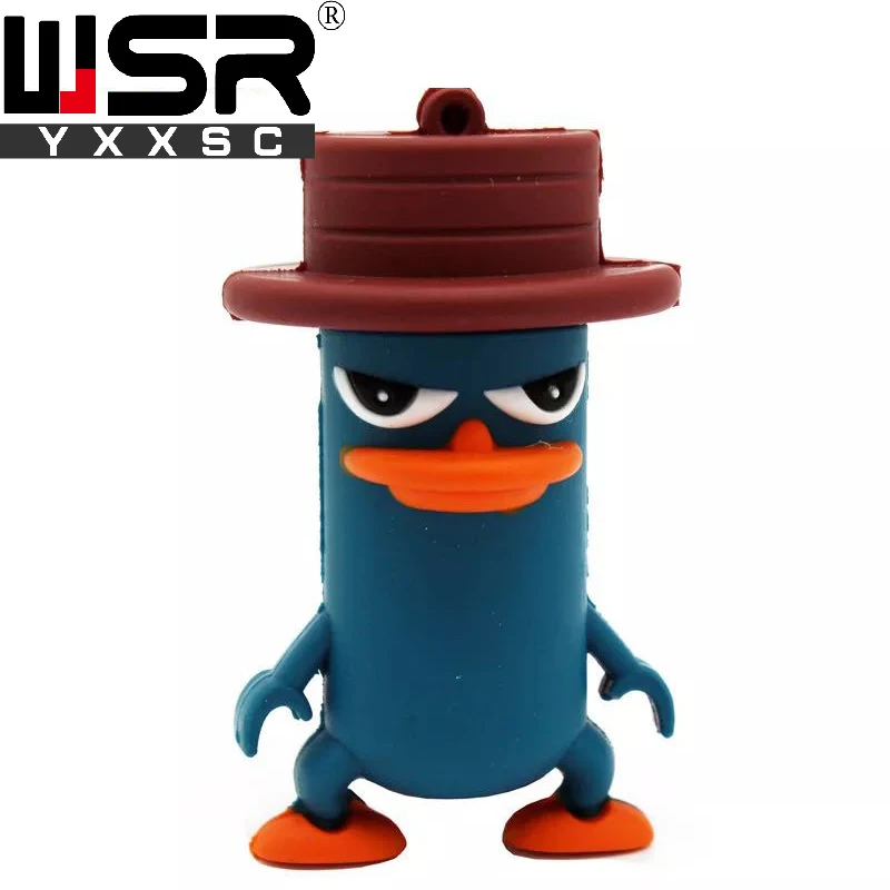 Cartoon Flat billed duck usb2 0 pen drive 32gb 64gb 128gb high speed waterproof usb stick 5