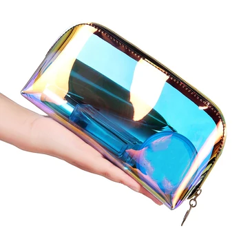 

PVC Laser Cosmetic Bag Women Makeup Case Transparent Beauty Organizer Pouch Female Toiletry Washing Bags Travel Organizer