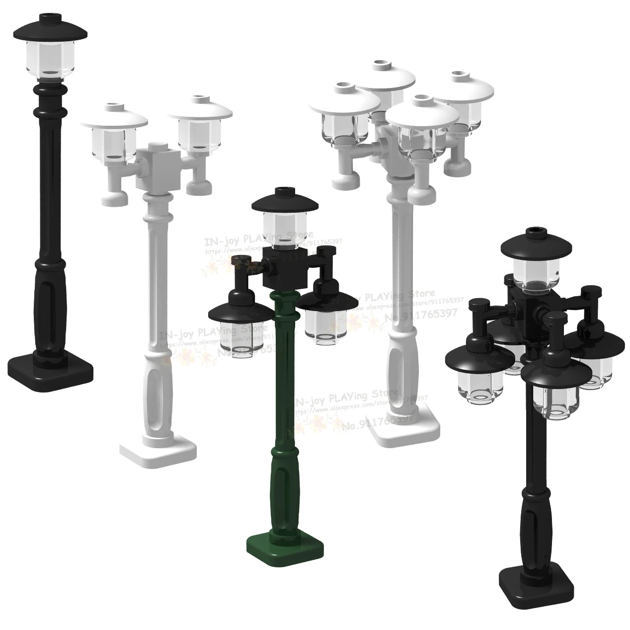Конструктор Moc Mini Street View Park Lamp Детский конструктор аксессуары кубики маленькие