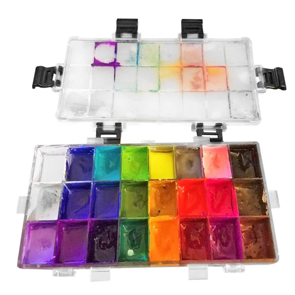 

Multifunctional Watercolor Moisturizing Palette Portable Leakproof Seal Color Box Oil Drawing Paint Keeper for Artists Supplies