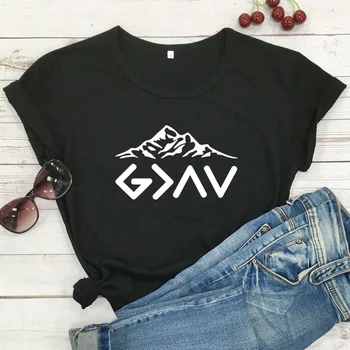 

God Is Greater Than The Highs and Lows Women Shirts Streetwear Cotton Fashion T-shirt Aesthetic Festival Girl Tops Dropshipping