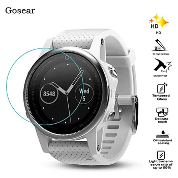 

Gosear Ultra-thin Tempered Glass Watch Screen Protector Film HD Clear Guard for Garmin Fenix 5S Fenix5S protecteur de