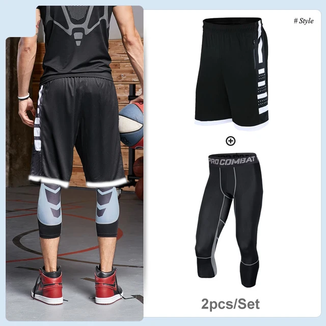 Dry Fit Men's Training Sportswear Set Gym Fitness Compression Sport Suit Jogging Tight Sports Wear Clothes 4XL5XL Oversized Male 22-2pcs per set