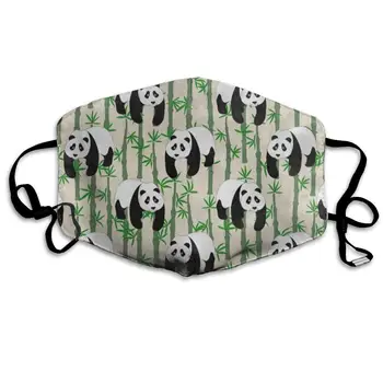 

Face Mask Cute Panda Bamboo Tree Customized Cycling Half Face Earloop Nose Mask For Girls