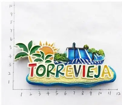 3D Испания туристический сувенир Benidorm Torrevieja магниты на холодильник декоративный