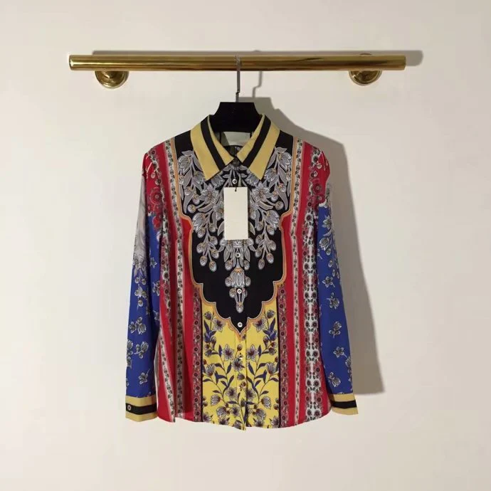 11,4 модный костюм новые блузки контрастных цветов с цветочным принтом+ юбка-труба с высокой талией комплект из двух предметов