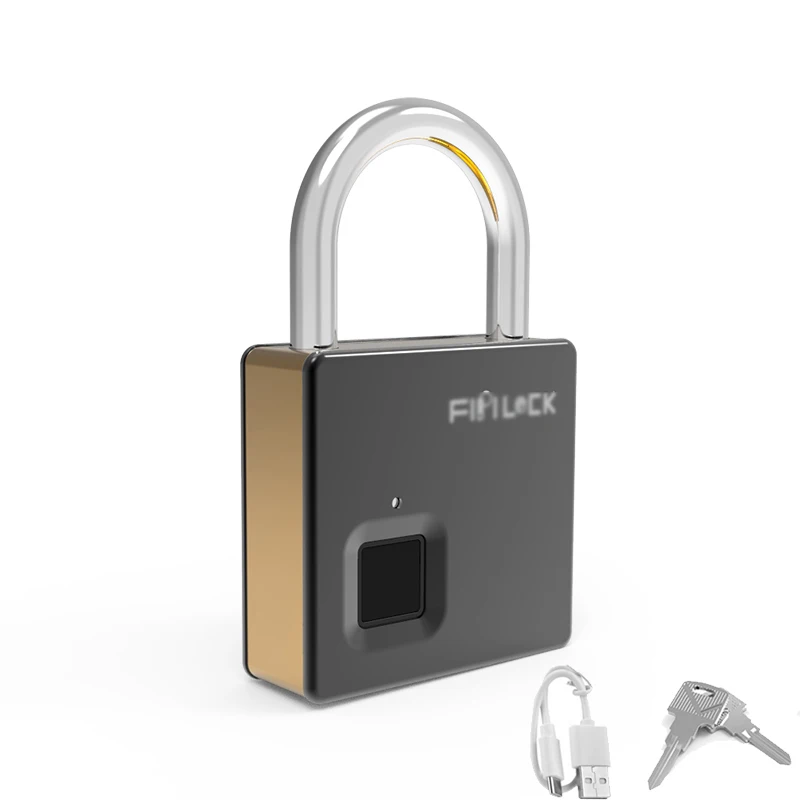 IP65 Waterproof Anti-Theft Security Padlock Smart Lock Keyless Fingerprint Lock Door Luggage Case Lock with Key & Cable IP65 Waterproof Anti-Theft Security Padlock Smart Lock Keyless Fingerprint Lock Door Luggage Case Lock with Key & Cable