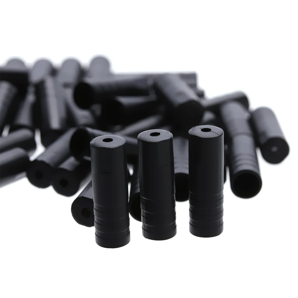 50PCS 4/5mm Black Plastic Bike Brake/Shift Cable Caps Brake Outer Cable End Tips Cycling Parts Replacement MTB Bicycle Accessory bicycle brake cable tips