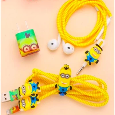 Прекрасный мультяшный usb-кабель DIY наклейки для зарядного устройства защитный чехол шнур защита провода крышка протектор для iPhone X/Xs зарядное устройство - Цвет: 006