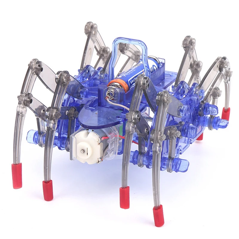 New funny Diy Electric Spider Robot puzzle toy Electric Crawling Animal Science Toy Model font b