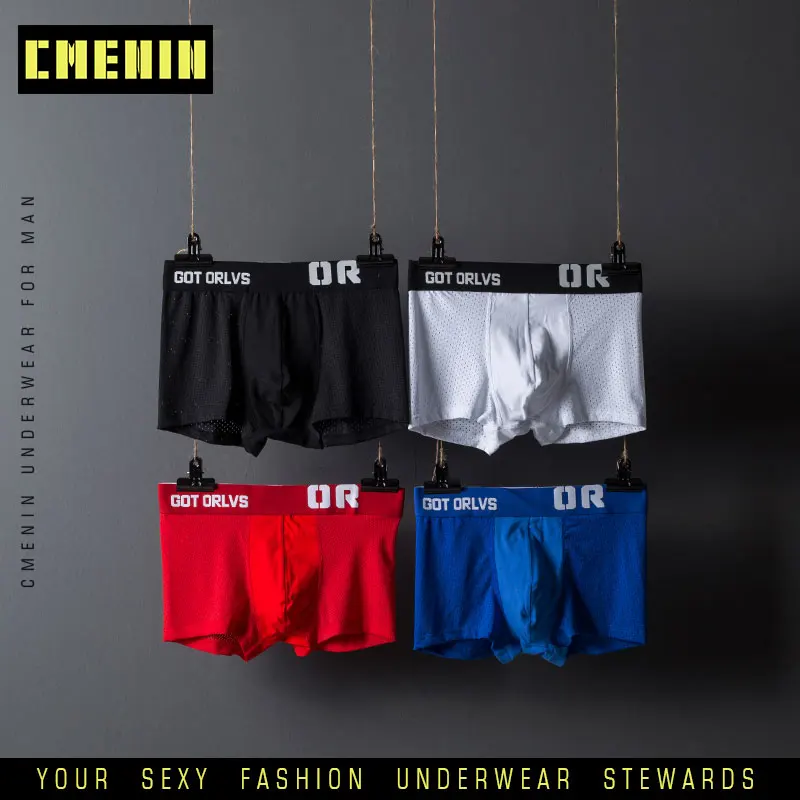 ORLVS Mesh мужские трусы боксеры Homme Мужское нижнее белье Соблазнительные Hombre