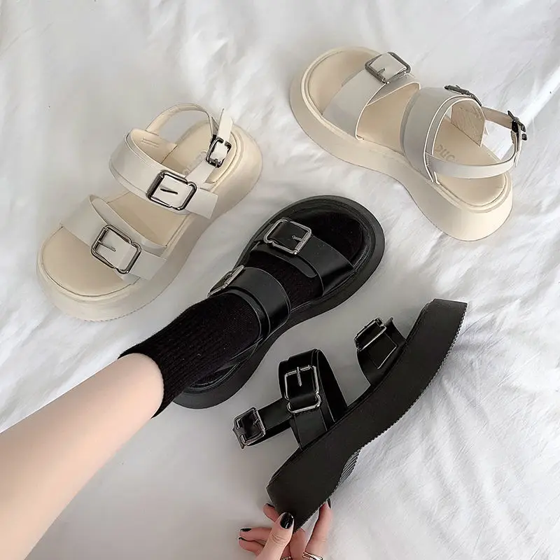Fashion platform sandals women summer shoes buckle Slides casual sandals women's sports shoes summer sandalia mujer women sandals