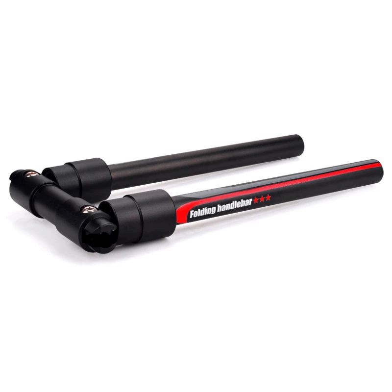 Folding Handlebars Bicycle Front Folding Handle Electric Scooter Folding Crossbar Modified Bicycle Handlebar Red L