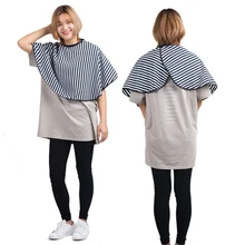 1 шт., Парикмахерская накидка в черно-белую полоску, накидки для стрижки волос, водонепроницаемый воротник, накидка для окрашивания волос, фартук, Новинка