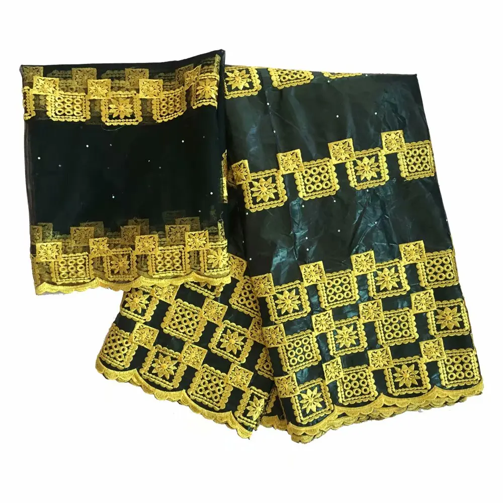 

bazin riche getzner 2019 met kant stof 5 + 2 yards/lot geborduurde stof nieuwste katoen gemaakt voor grote party