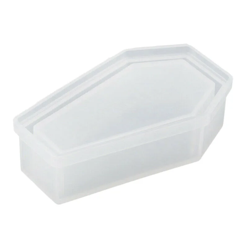 Silicone Coffin Mold Storage Jewelry Mould Casting Craft Halloween DIY Tool HFing