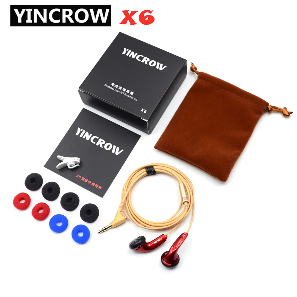 100% оригинальные наушники YINCROW X6 3 5 мм вкладыши с плоской головкой