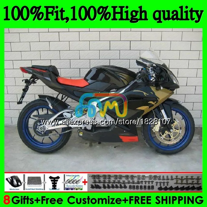 Инъекции для Aprilia RS-125 RS125 06 золотой blk 07 08 09 10 11 61BS. 58 RS4 RSV125 RS 125 2006 2007 2008 2009 2010 2011 обтекатель - Цвет: No. 1