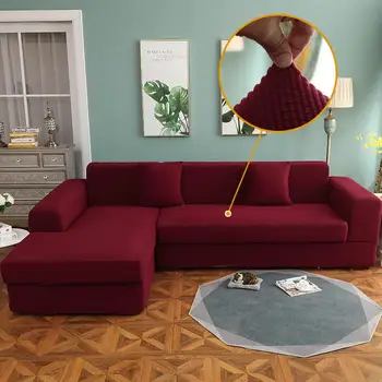 

Velvet Sofa Covers for Living Room Solid Sectional Sofa Cover Elastic Couch Cover Home Decor Fundas Sofa Slipover Top Quality