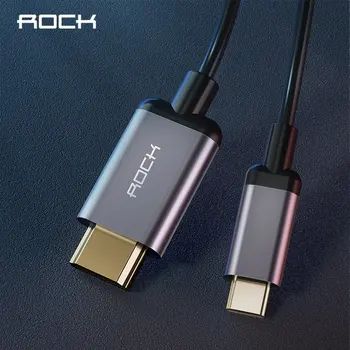 

ROCK USB C to HDMI Cable Type-C to HDMI Converter for iPad Pro Macbook Huawei Samsung S8 S9 S10 4K Video USB C Data Cable Cord