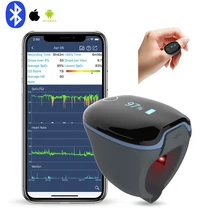 Bluetooth IOS Android poręczny pomiar podczas snu wibruje przypomnienie пульсоксиметр на палец Monitor zdrowia z darmowa aplikacja PC raport