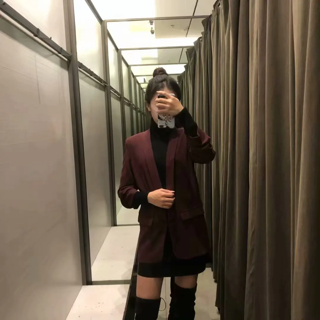 

19 New Style WOMEN'S Dress Simple Ten Color Selectable Volume Sleeve Length Crepe Suit Jacket