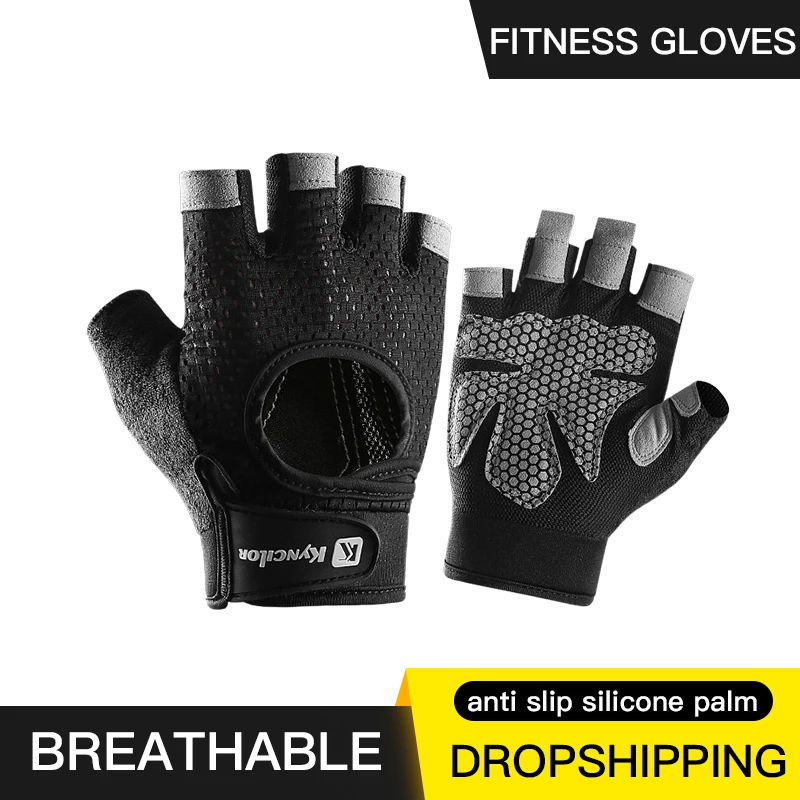 

Fitness Gloves Breathable Silicone Palm Hollow Back Gym Gloves Weightlifting Workout Dumbbell Crossfit Bodybuilding Accessorie