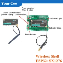 Esp32 sx1276 lora placa de desenvolvimento placa de expansão lorawan wifi módulo 433-470 868-915 escudo sem fio para arduino com antena