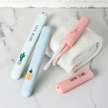 

Fashion Flamingo Cactus Print Tooth Toothbrush Box Holder Organizer Storage Cover Case Travel Accessories