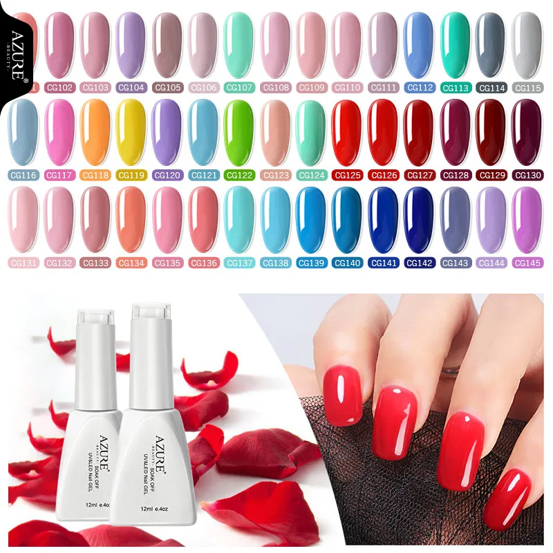 УФ лак для ногтей Azure Beauty стойкий Гель 119 цветов 2018|uv nail gel polish|color polishnail polish |