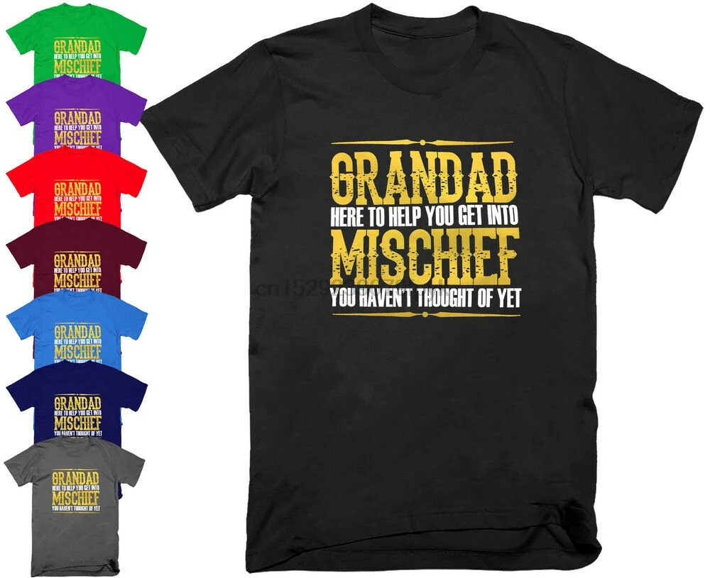 Забавная Мужская футболка Grandad Mischief в подарок на день рождения отца S - 5XL | одежда