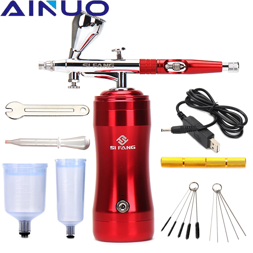 Mini Airbrush Paint Spray Gun Multipurpose 0.3mm Air Brush Air