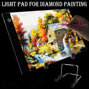 

MACTING A4 LED Light Pad for Diamond Painting, USB Powered 5D Diamond Embroidery Accessories Light Board Tools Kit