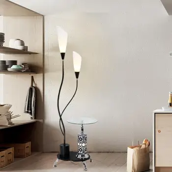 

Modern Simple Acrylic LED Floor Lamp Home Living Room Study Floor Lamp Bedroom Iron Coffee Table Floor Lamp LED Bulbs Metal E27