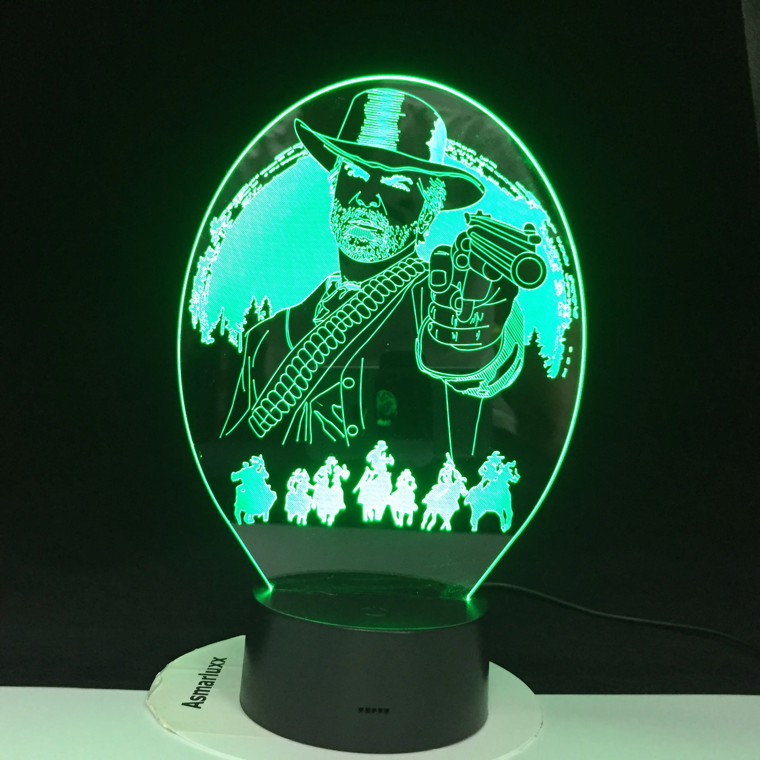 Красный Dead Redemption Декор для спальни игровой USB ночной Светильник lamparas для рождественского подарка аксессуары для домашнего декора 3D Светодиодная лампа Прямая поставка