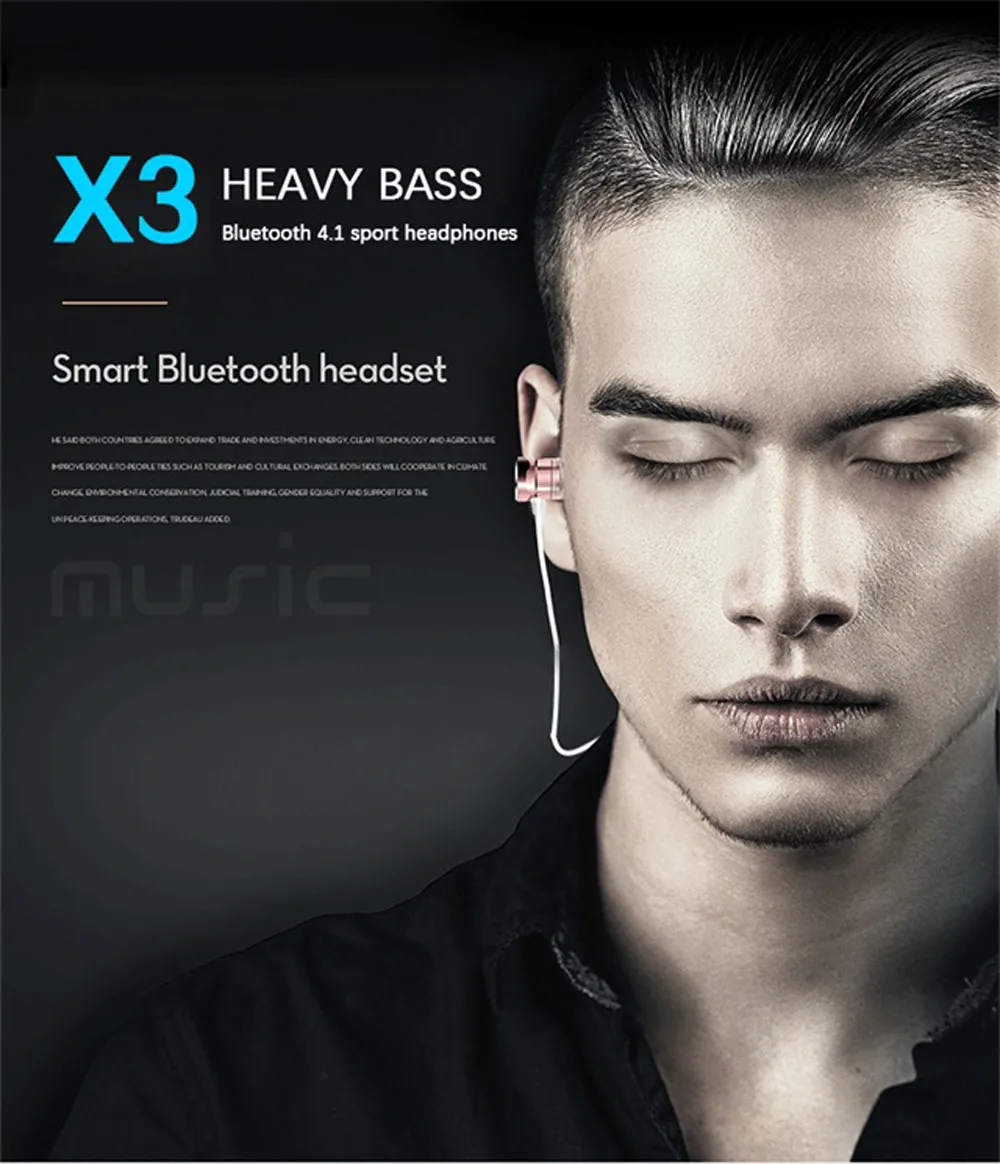 Металлический магнит беспроводные bluetooth-наушники-вкладыши для iPhone samsung для бега с микрофоном F814