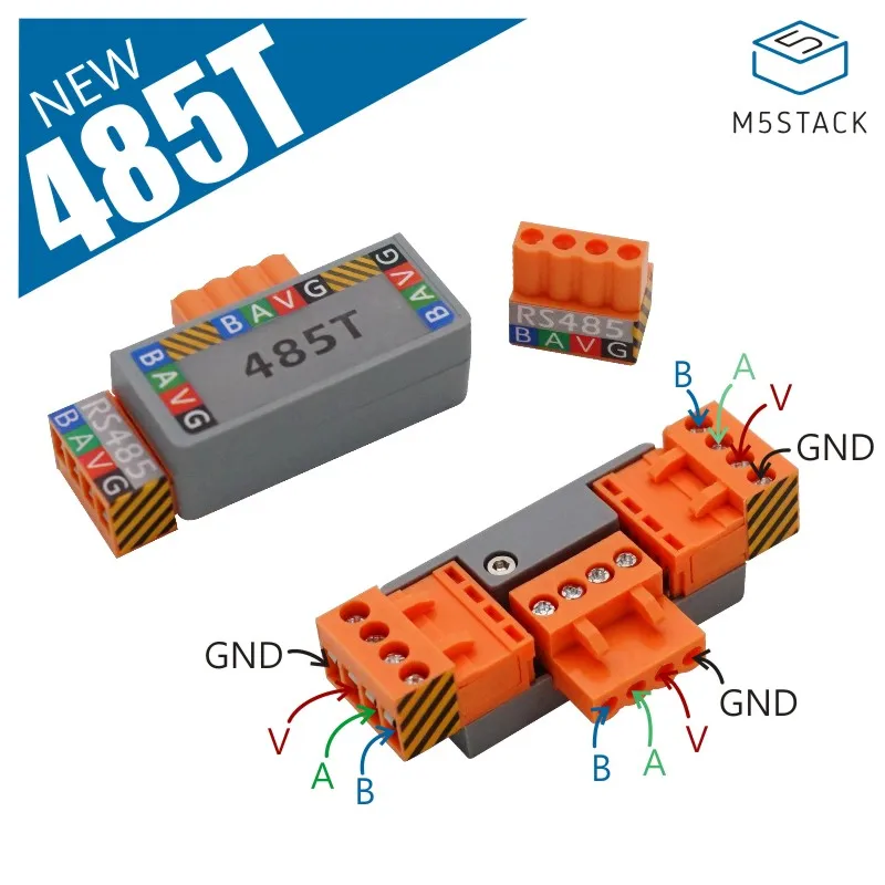 M5stack T 485 Форма разъем для RS485 Связь Мощность светодиодный 4 pin HT3.96