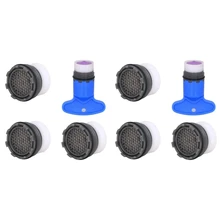 1.2GPM Faucet Replacement Part Insert Filter, Restrictor Aerator, 8 Pack(Blue+Black) 18.5Mm & 16.5Mm
