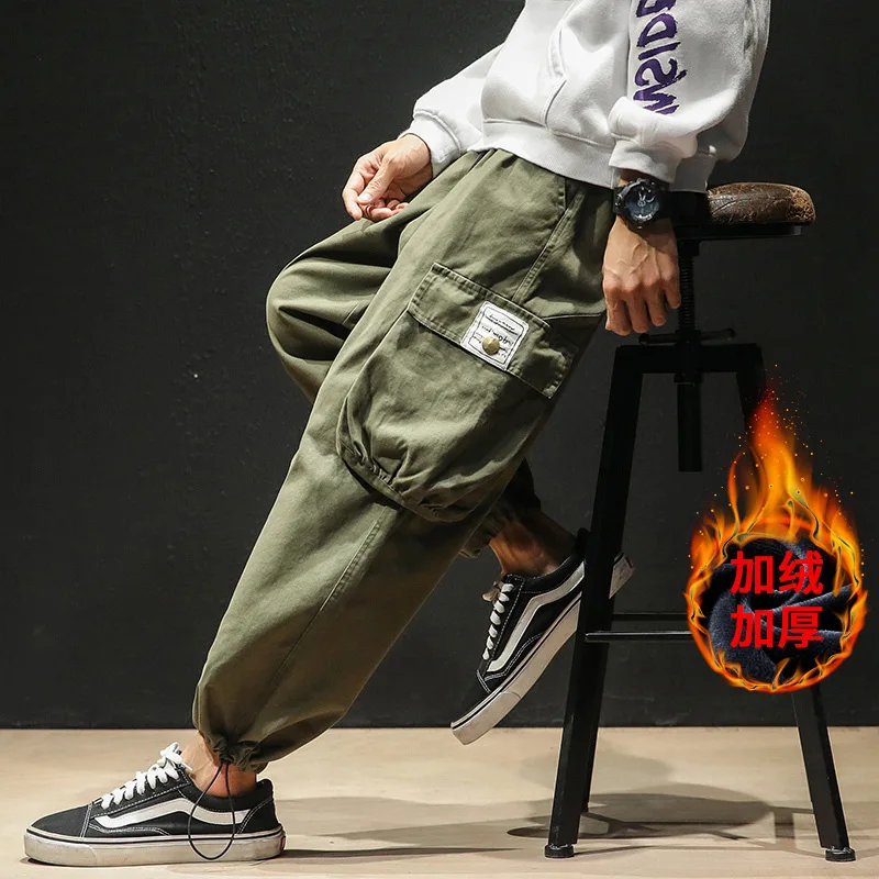 

2019 Hk1930 plus Velvet Japanese-style Macheda Large Size Workwear Pants with Velvet M-5x Hk11930