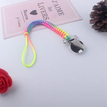 

2020 New Simple Crochet Pacifier Clip Baby Cotton Tassel Pacifier Chain For Newborn Teething Soother Chew Dummy Clips For Baby