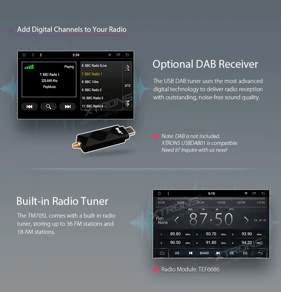Top XTRONS 7" IPS Universal 2 Din Android 8.1 Octa-Core 2G RAM 32GB ROM  Car Stereo 2.5D Curved Screen GPS OBD DAB WIFI No DVD 13