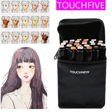 24 цвета кожи цвет художественные маркеры двуглавый алкоголь жирный на основе эскизов кисти ручка для художника школы художественные канцелярские принадлежности