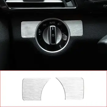 

For Mercedes Benz A W176 B W246 C W204 E W212 E350 GLK X204 GL ML Aluminum alloy Headlight Adjustment Button Cover Trim Sticker