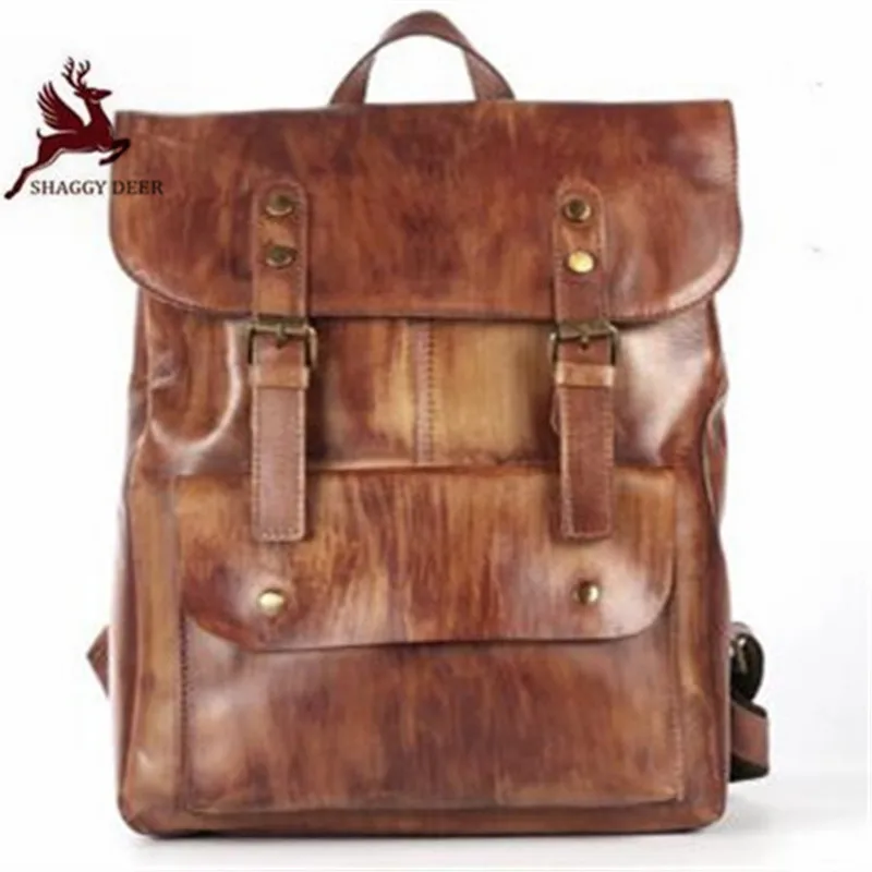

Original First layer leather Zipper & Hasp Large capacity men Travel Backpack Business Trip Casual Bags