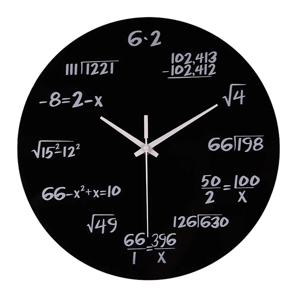Математические формулы и нотации Математика халкборд Geek настенные часы Образовательные Подарки для детей учительский школьный классный Декор