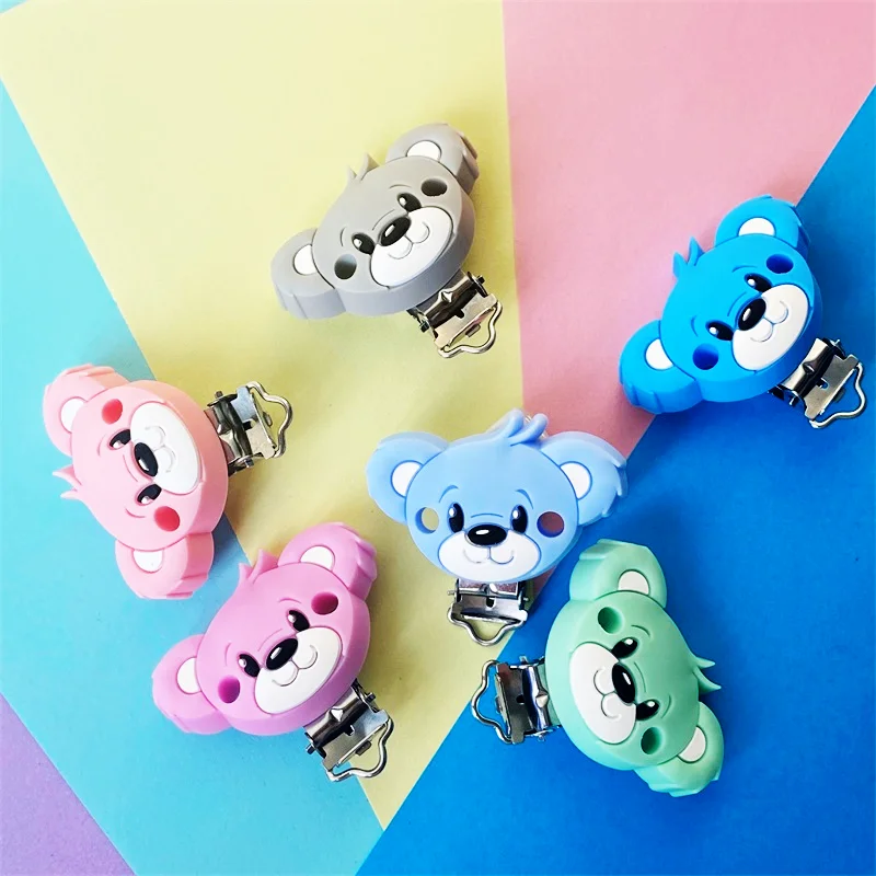 Teething Toys Silicone Teething Toys Baby Teething Toys Silicone Beads Silicone Teether Silicone Teething Beads Sensory Chew Necklaces Pacifier Clips 3pcs Silicone Pacifier Clip bear DIY Baby Teething Teether Necklace Bead Tool Nurs Gift Accessories