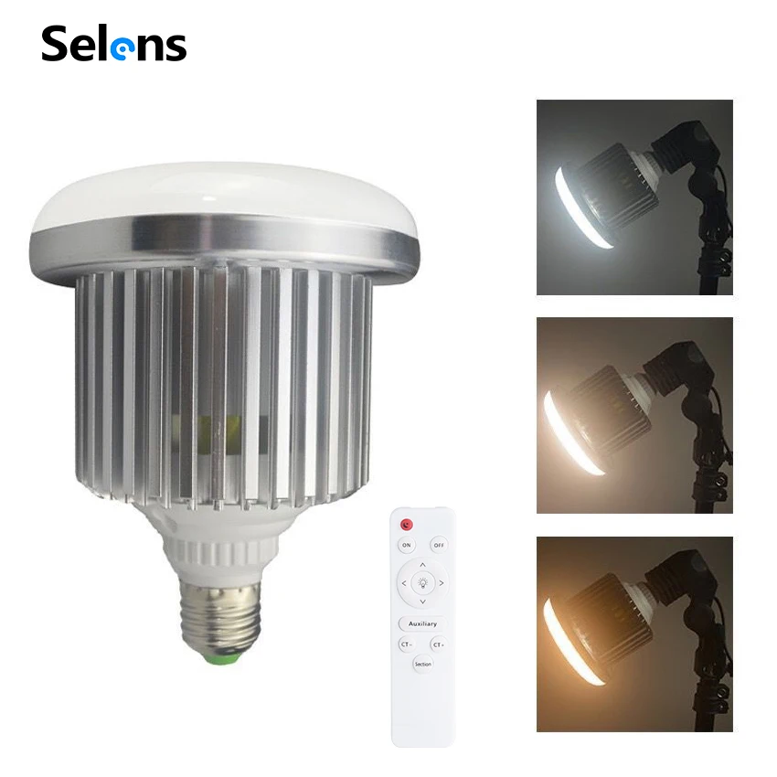 Selens e27 105w led photo studio lâmpada