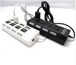 Полоса БРИКС с выключателем 4-Порты и разъёмы usb-хаб 2,0 HUB концентратор Отдельный переключатель с индикатором светильник