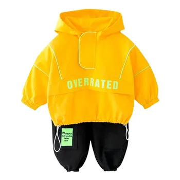 

DXFD New Arrival Baby Clothing Sets 2020 Spring Newborn Clothes Sport Suit Letter Hooded Jacket+Casual Pant 2pc Outfits 6M-4T